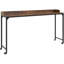 Table en brun rustique avec hauteur réglable et bureau d'ordinateur pour le lit, hauteur des pieds du petit déjeuner en bois d'ingénierie en métal, mouvement facile,