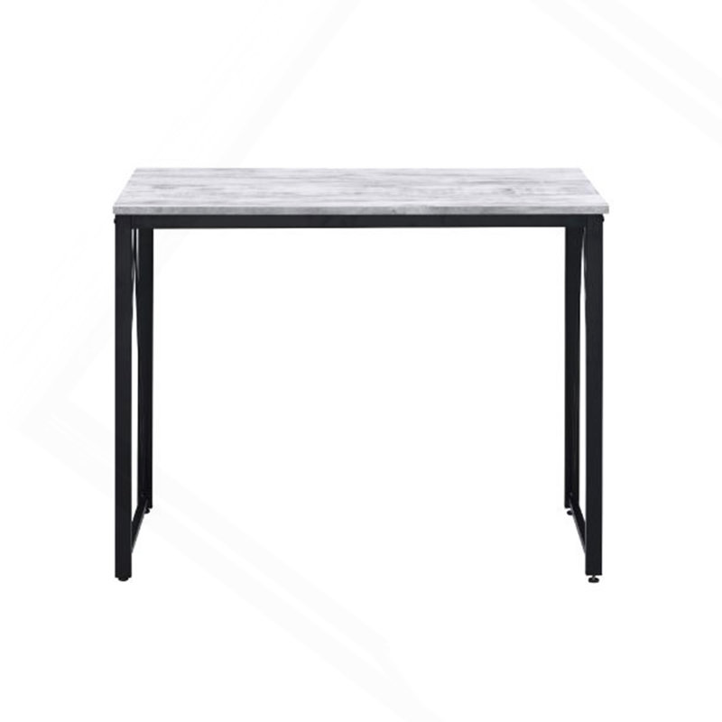 Rectangular Writing Desk With Metal Base