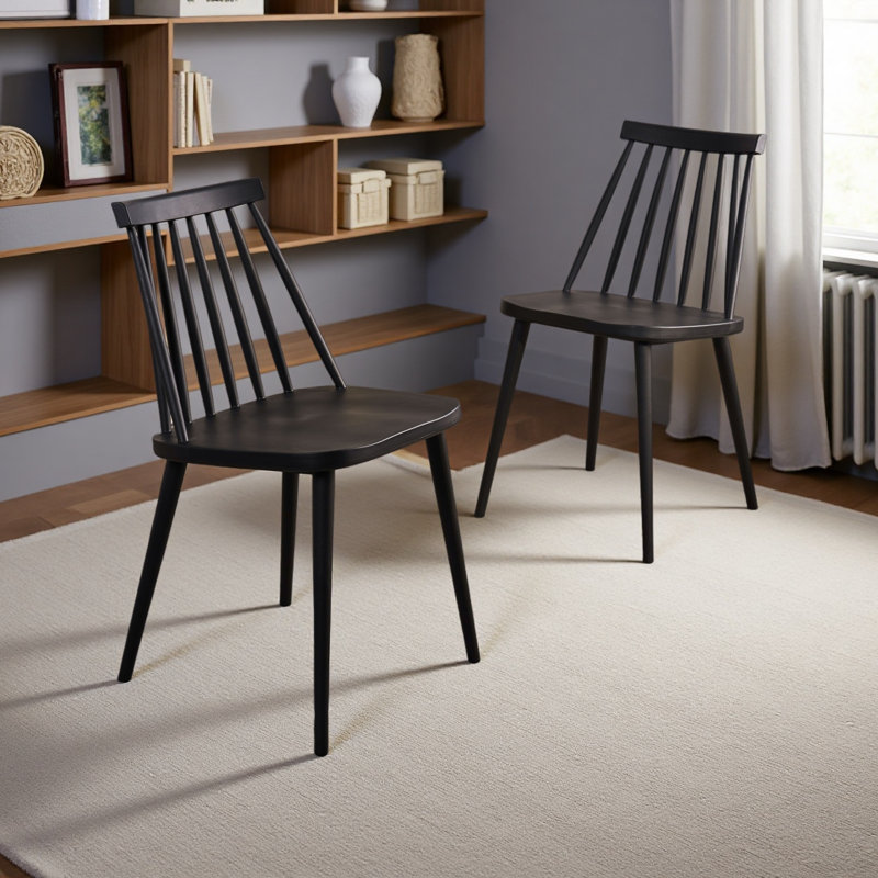 Chaises de salle à manger Farmhouse, Noir