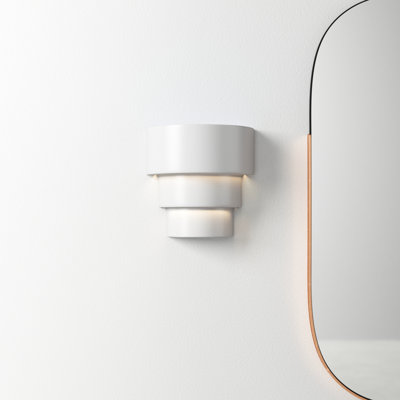 Alvera Ceramic Dimmable Flush Mounted Sconce