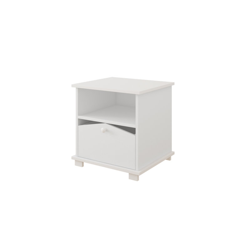 Ansley 1 Drawer Nightstand, White