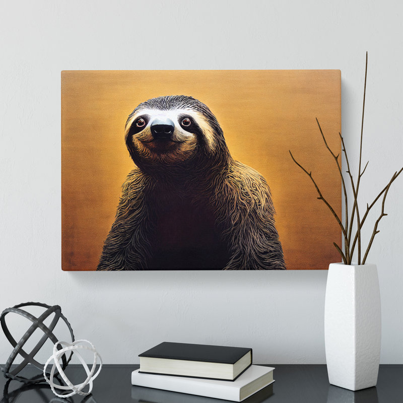 Cute Sloth PVol.1 - Wrapped Canvas, 35cm H x 50cm W x 3cm D