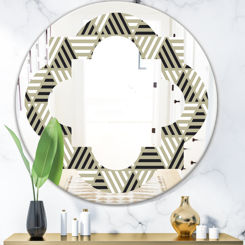 Miroir mural éclectique Quatrefoil, H 31,5 po x l po