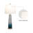 Aislin 28.75" Gradient Blue Bedside Table Lamp Set