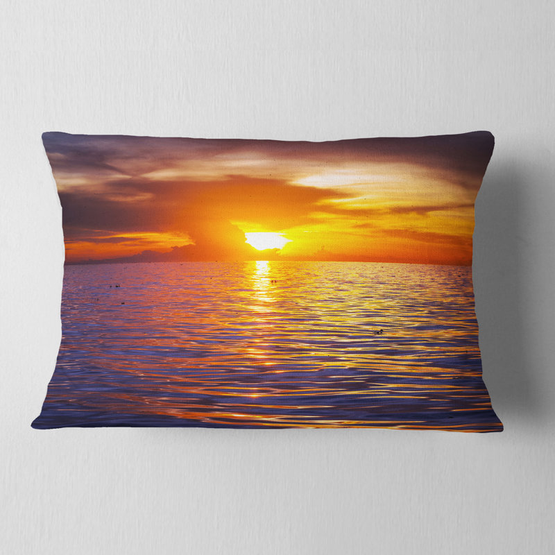 Paysage marin magnifique ciel sur une plage sombre, Rectangle, 12 po x 20 po