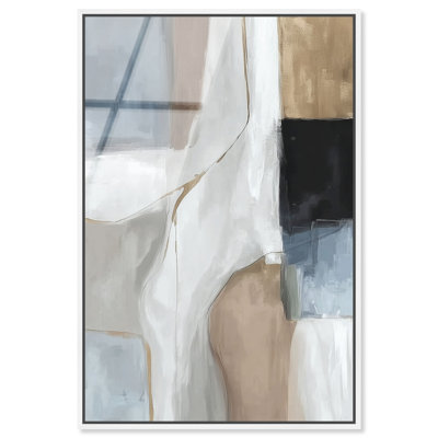 Décoration murale encadrée Golden Rift IV par Art Remedy, cadre blanc, 24 x 36