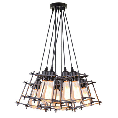 Sedillo 9 - Light Black Cluster Pendant