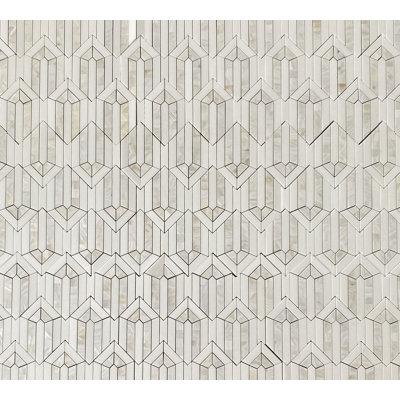 12.5" x 13.5" Marble Mosaic Wall Tile