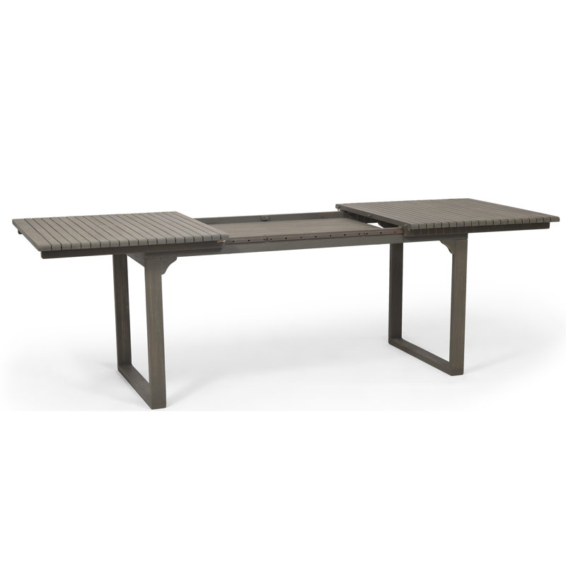 Pine Lake 8 - Person Acacia Wood Patio Dining Set with Extendable Rectangular Table , Cushions Included