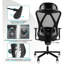Chaise de bureau en filet pour améliorer la posture ergonomique - lombaire, accoudoirs et siège à la maison réglables pour un travail efficace