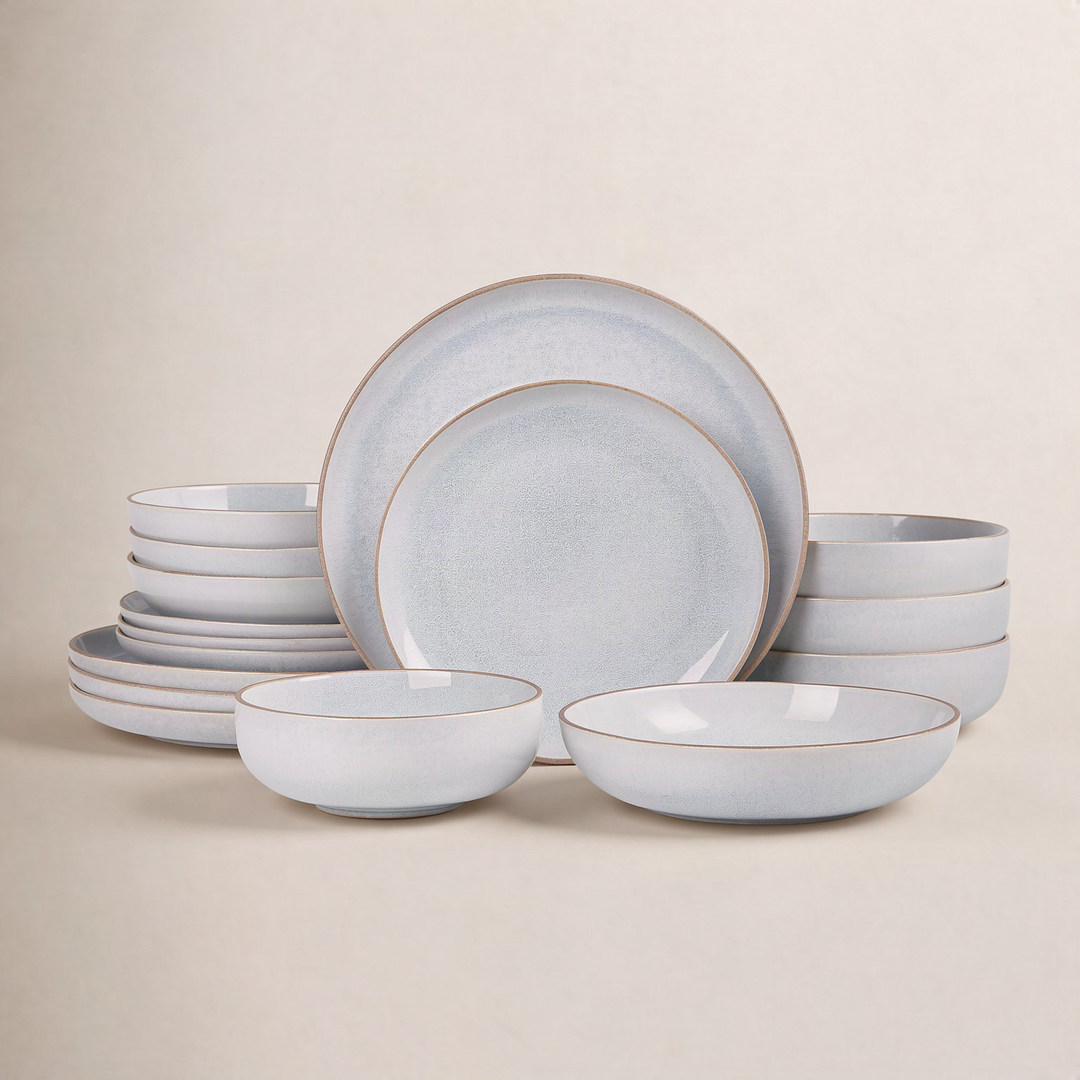 Louella Stoneware Dinnerware Set - Service for 4, Blue