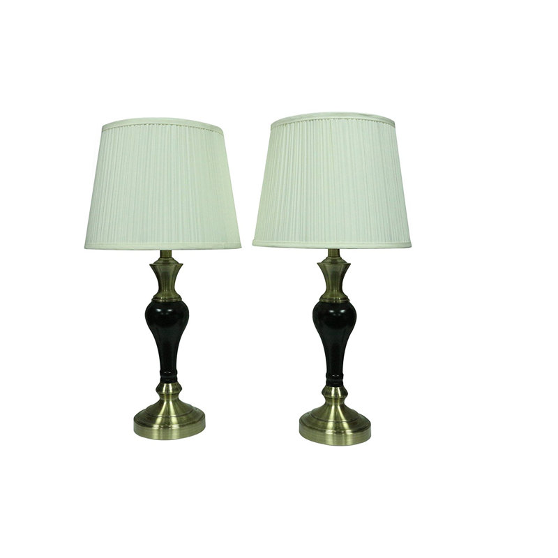 Brookhaven Metal Table Lamp, Black, Ivory