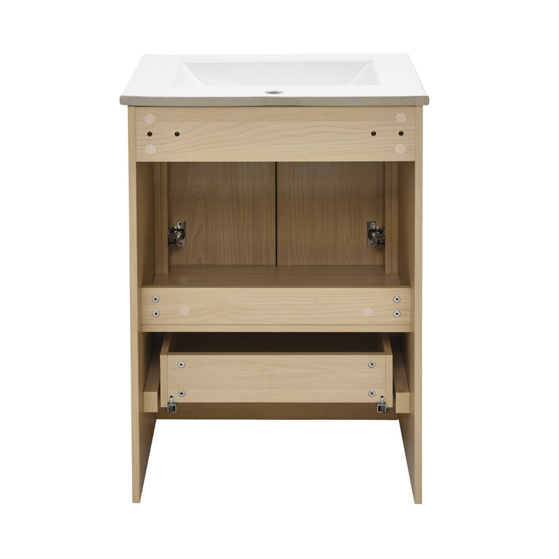 Virage 24" Freestanding, Bathroom Vanity, Brown, White, Single