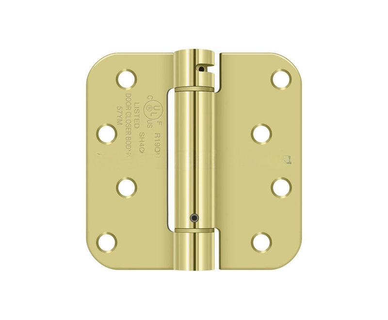 Deltana DSH4R53T 4 po x 4 po, angle de rayon 5/8 po, homologué UL en laiton poli, Laiton poli