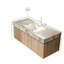 Meuble-lavabo 36 po, meuble de rangement suspendu en panneau de particules avec tiroirs et portes, comptoir en pierre et lavabo en céramique, comprenant 1 trou de robinet pré-percé, pré-assemblé-123041502-123041503-123310299