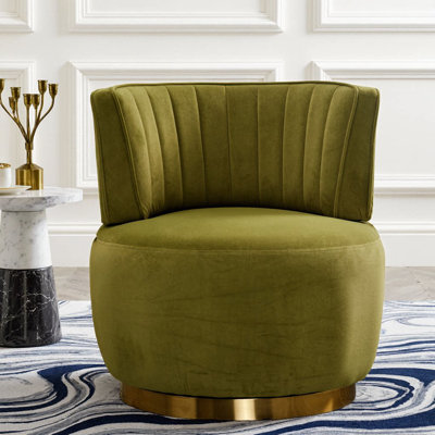 Fauteuil d'appoint pivotant à 360 ° Teddy Barrel | Fauteuil rond à revêtement large, doux et confortable | Fauteuil club pivotant pour le salon, la chambre à coucher, le bureau, la chambre de bébé ou la salle d'attente