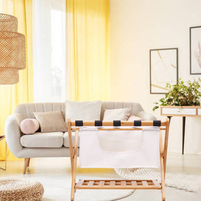 Folding Bamboo Luggage Rack