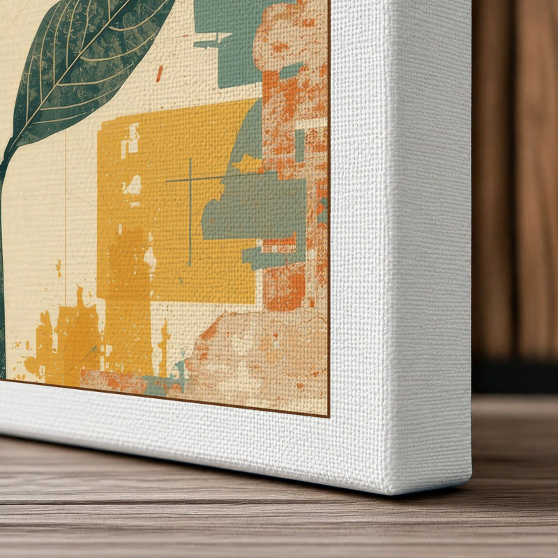 Gilded Bloom Botanical - Wrapped Canvas, 36x24 - 91.4 x 61.0 cm, White Border