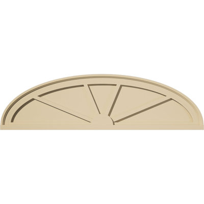 Elliptical Signature Urethane Pediment, Primed Tan