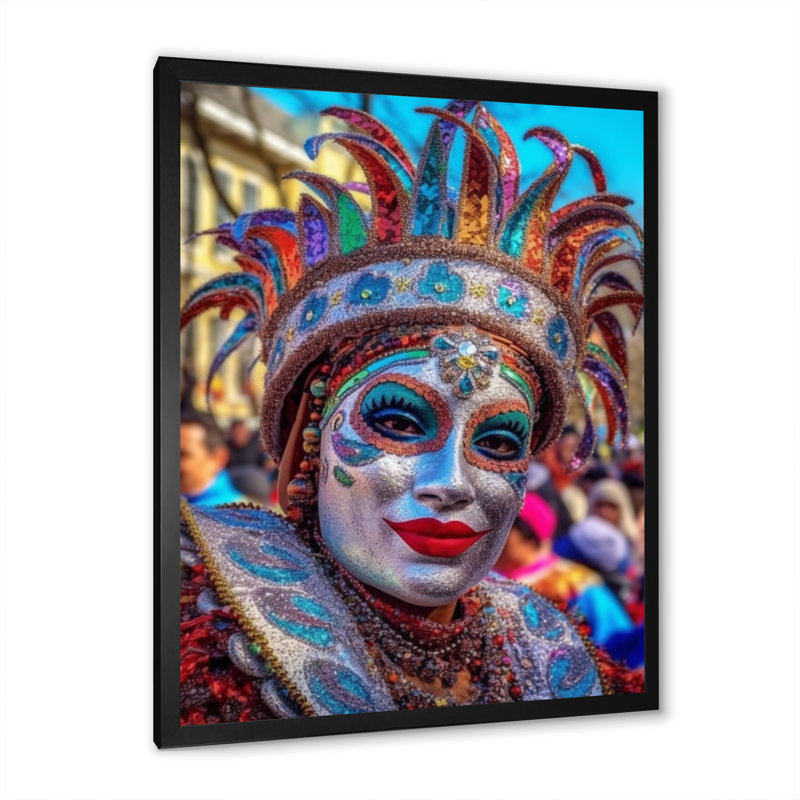 New Orleans Mardi Gras Celebrations IV, Cadre photo noir, H 32 po x l 16 po x P 1 po