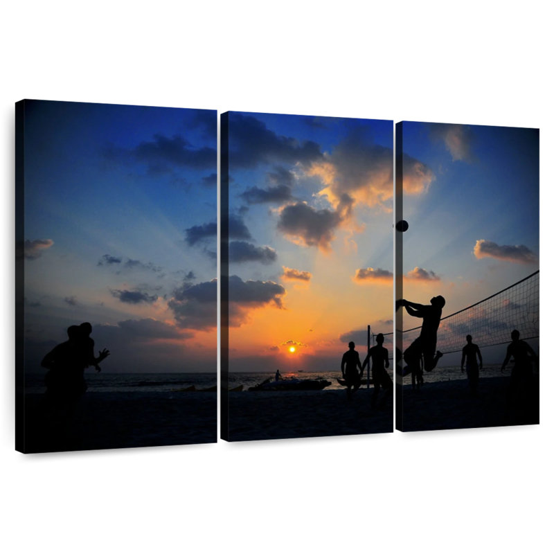 Gillard Beach Volleyball Silhouette, 48" H x 74" W