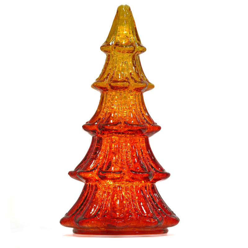 Décoration d'arbre de Noël en verre coloré