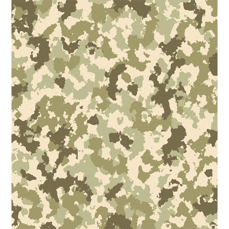 Camo Eclectic Polyester Camouflage Duvet Cover, Queen