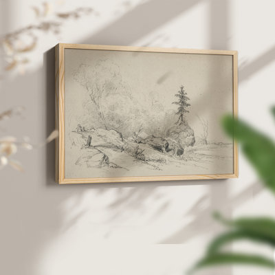 Vintage Sketch Work-LXV -Framed Print - Restickable