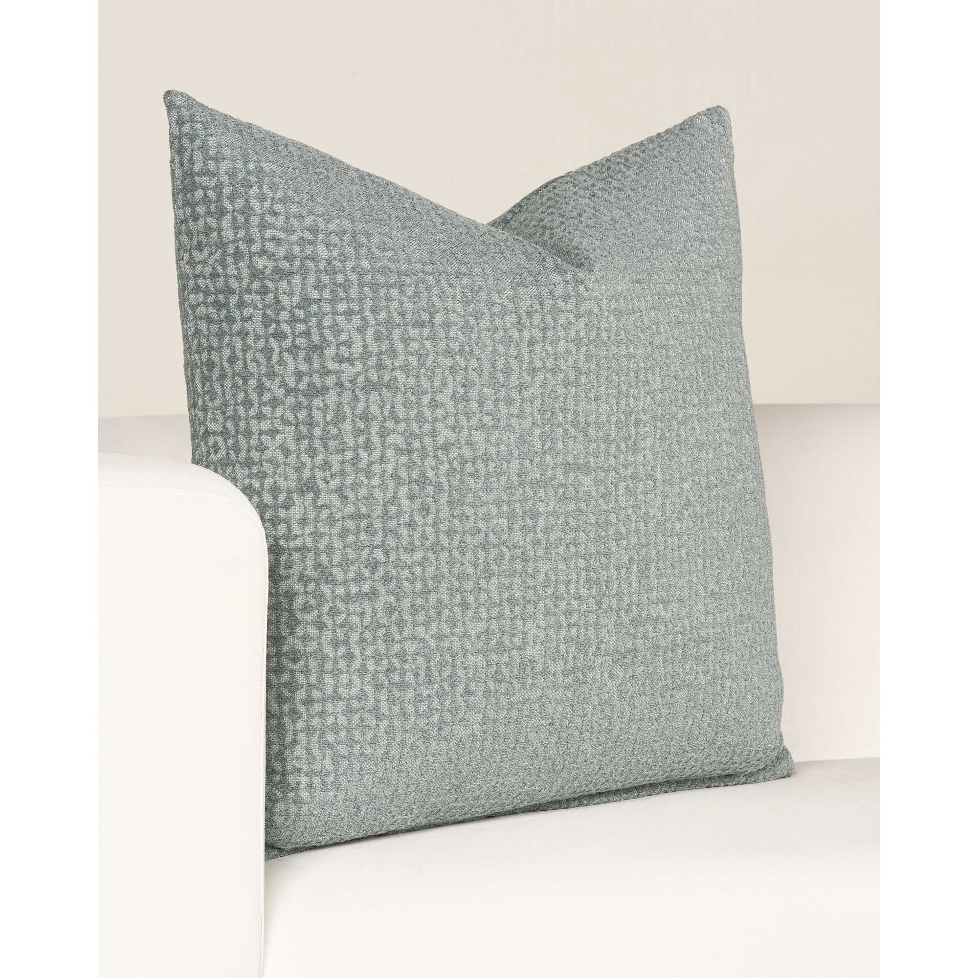 Terrace Accent Pillow, Feather, Square 20", Blue