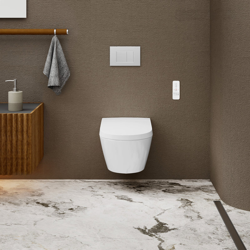Toilettes bidet suspendues Pur Smart avec actionneur blanc mat