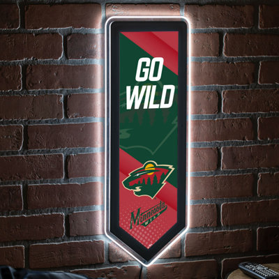 NHL Team Pennant Shaped LED Lighted Wall Sign