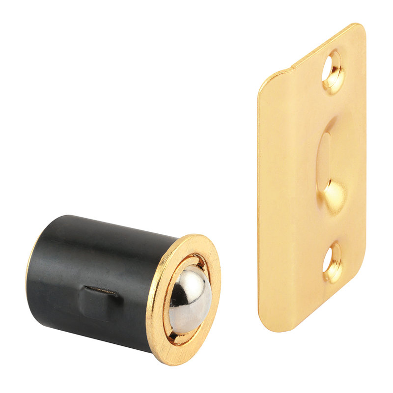 Drive-In Ball Catch w/Strike, 3/4 in. x 1-3/16 in., Diecast Construction (10 Pack), 7.5" H x 6" W x 1.75" D, Brass