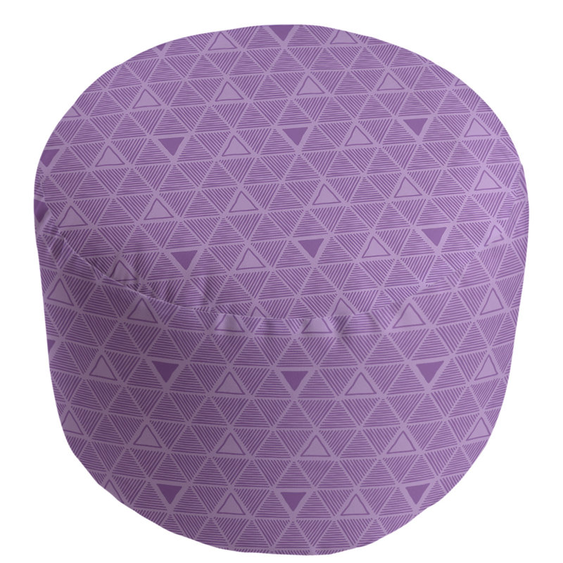 Upholstered Pouf, Light Violet