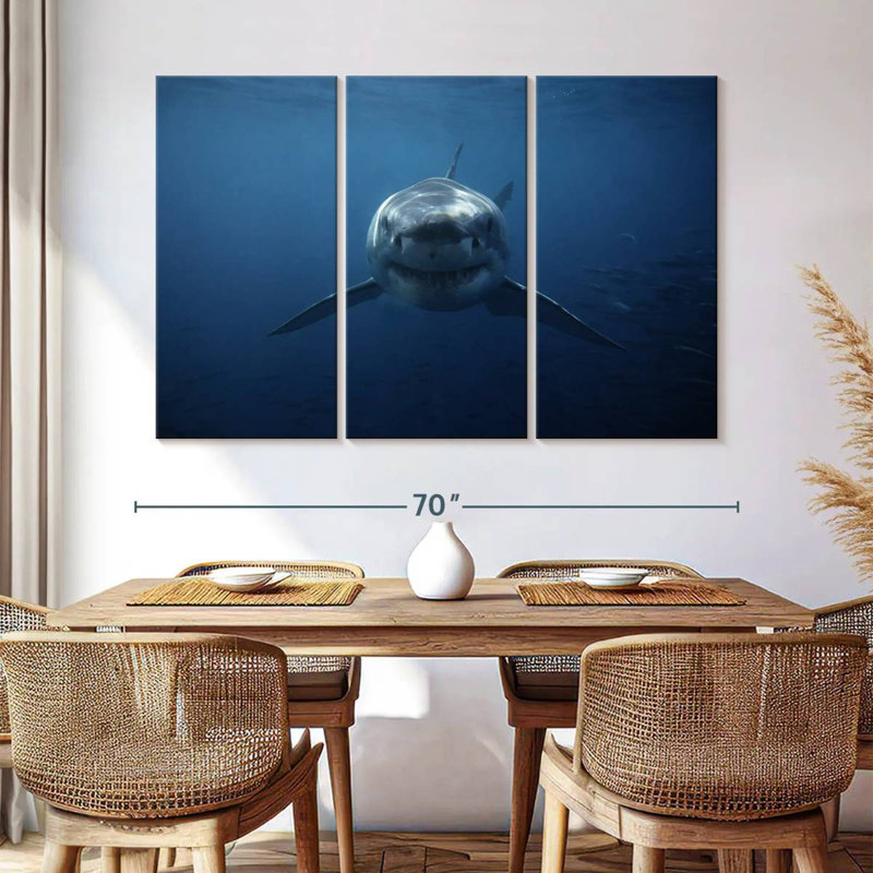 Brampt Shark Stalking, 42" H x 65" W