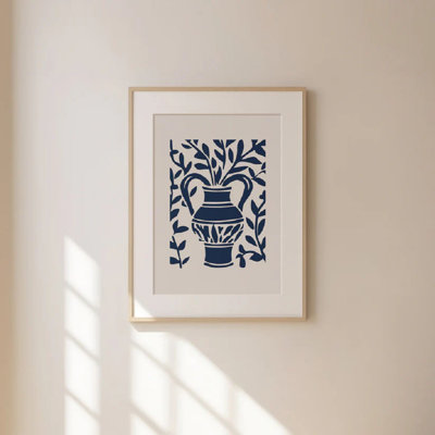 Abstract Blueflower Print