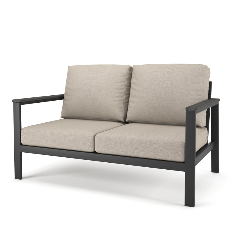 Townsend Loveseat with Sunbrella® Cushion, Gray, Cast Silver Sunbrella®