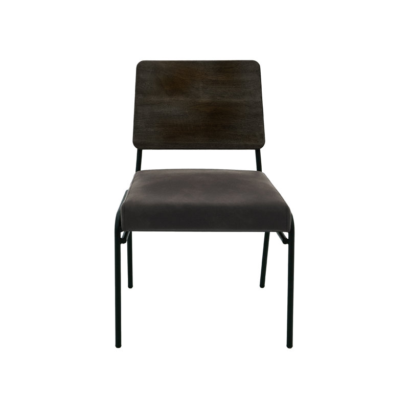 Chaise rembourrée et base en métal, Noir, noir, noir, noir, Noir, noir, noir, noir