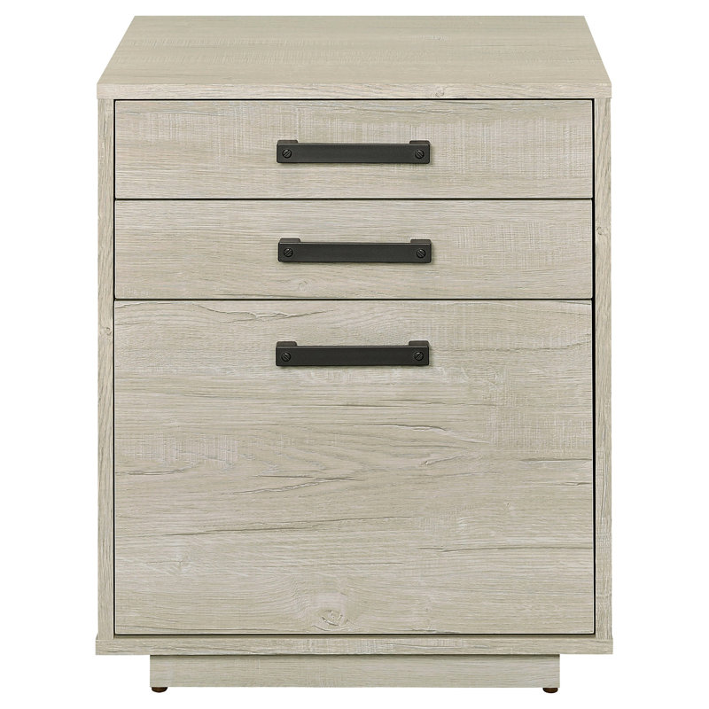 Blanc et gris, autoportant, 3 tiroirs, classeur, bureau personnel, accoudoirs, design, look contemporain, matériau principal Armoire 4 tiroirs autoportante en gris délavé, avec accoudoirs et fabrication, 19,17