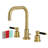 Kingston Brass Kaiser Two-Handle 3-Hole Deck Mount Widespread Bathroom Faucet with Brass Pop-Up Drain-44452256