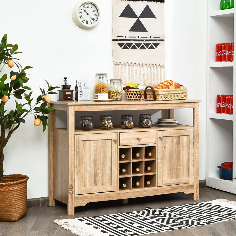 Foland Bar Cabinet, Beige