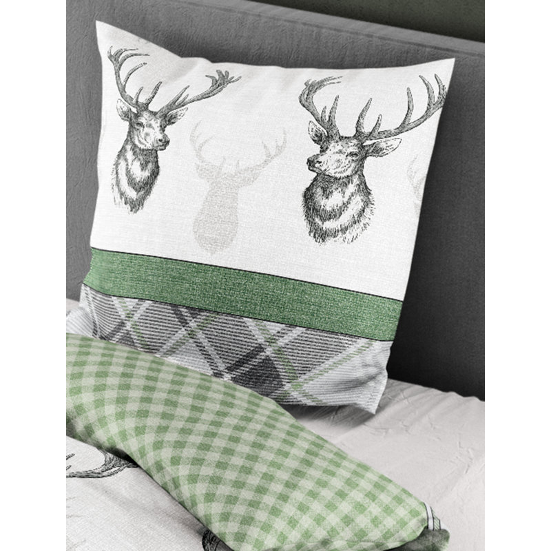 Bierbaum 4035 Flannel Animal Print Duvet Cover Set with Pillow Shams