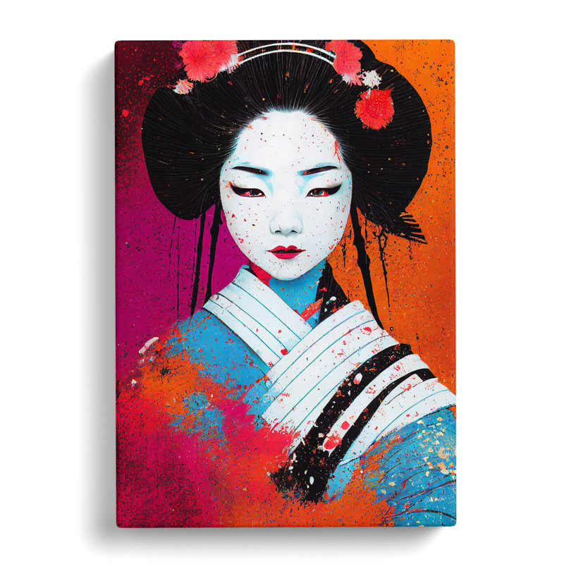 Geisha Splash No.1 - Wrapped Canvas, 50cm H x 35cm W x 3cm D