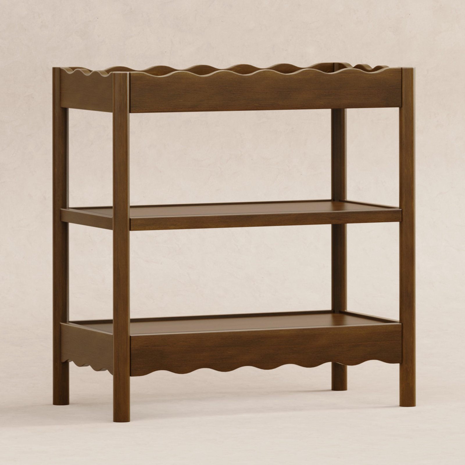 Swell Solid Wood Changing Table, Natural Walnut