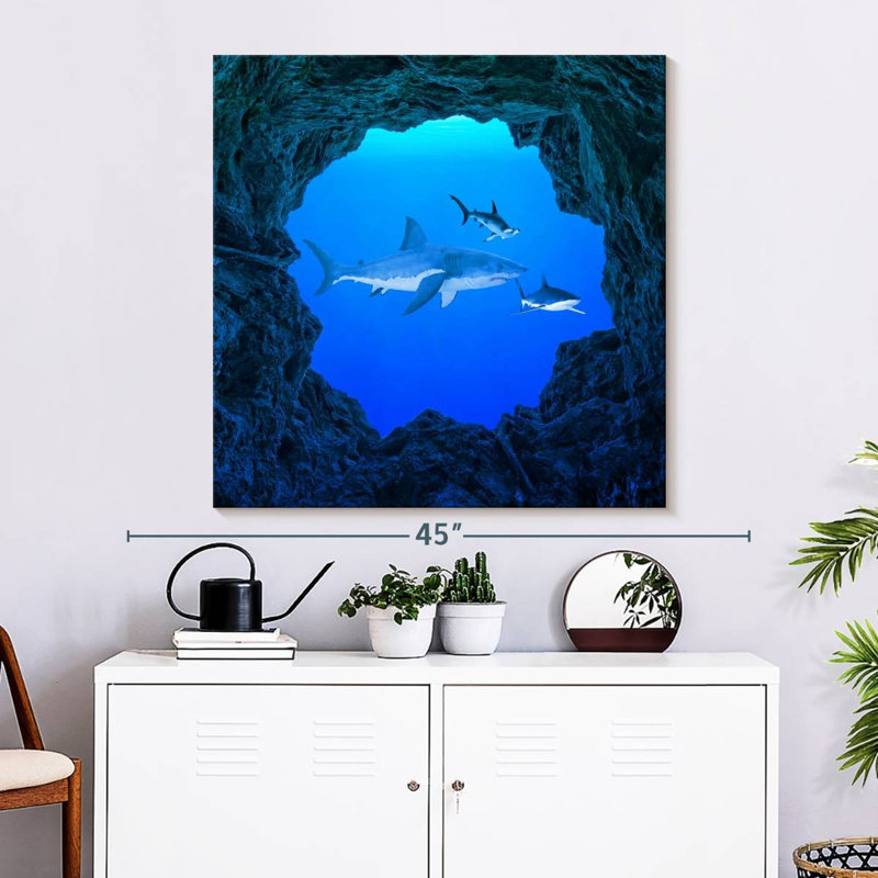 Brampt Sharks Ocean Hole, 33" H x 33" W