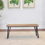 Wood Dining Bench, Rustic Dark Pine Finish