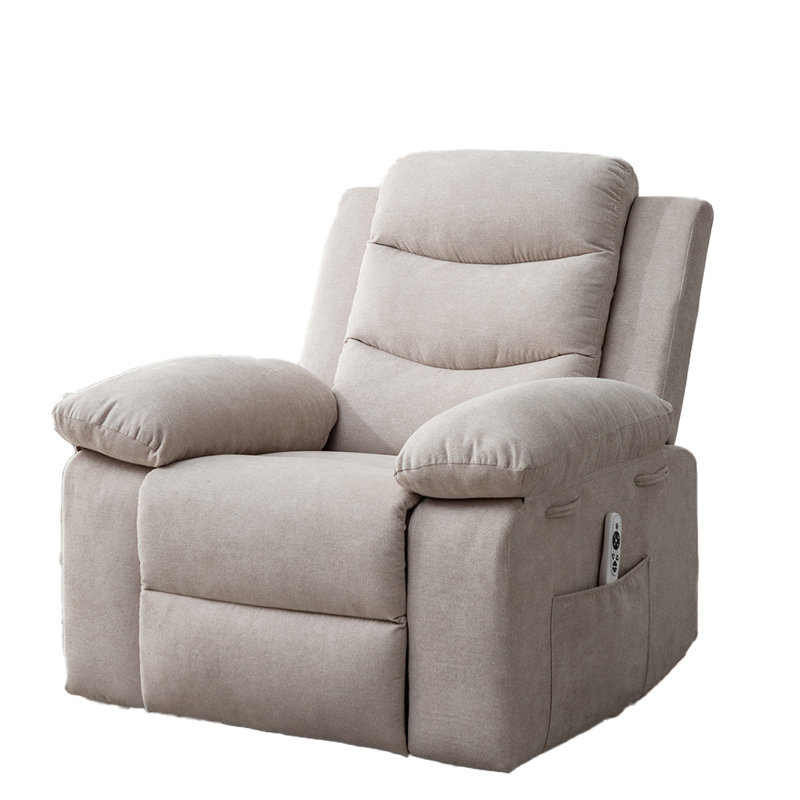 Clizia Recliner,  Beige Gray Velvet
