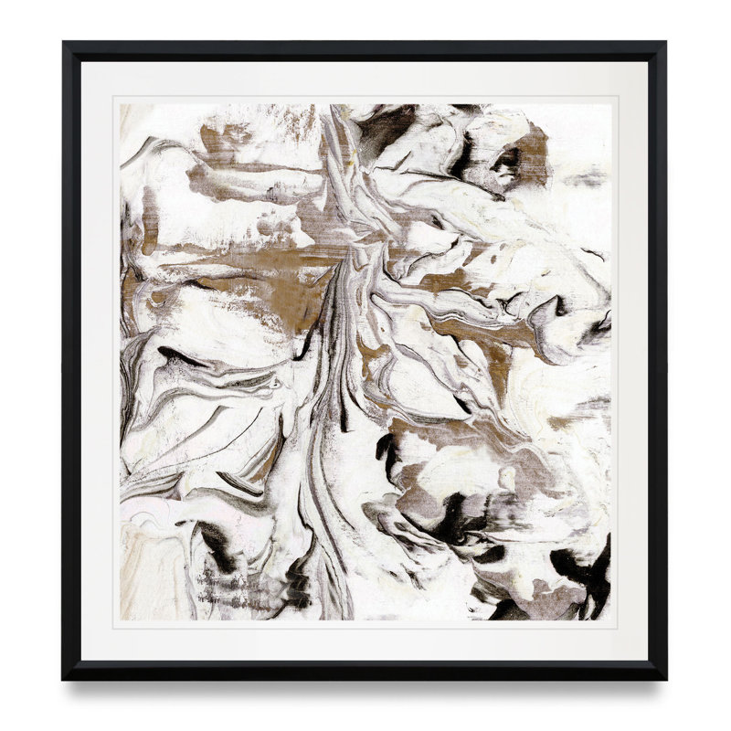 « marble onyx i »-impression, H 26,5 po x l 26,5 po x P 1,5 po, Cadre plastique noir