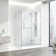 Monteray 40" W x 32" D x 79" H Hinged Frameless Shower Enclosure with 3/8  Clear Glass&Base