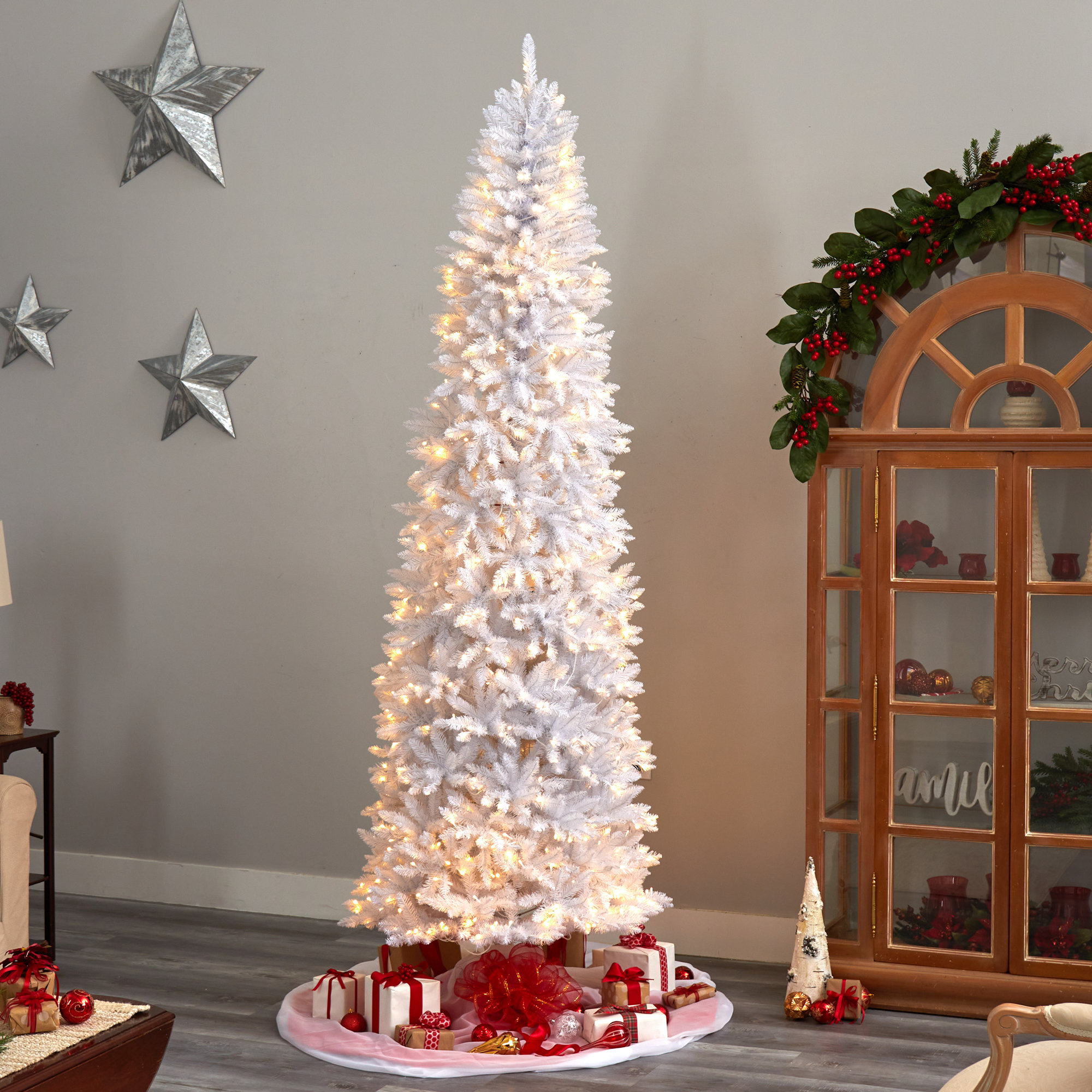 Lighted Artificial Christmas Tree, 9'