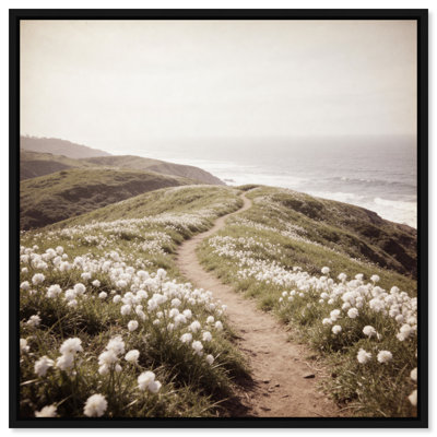 Blooming Path Landscape & Nature Canvas Print by Oliver Gal, Black Frame, 12 x 12